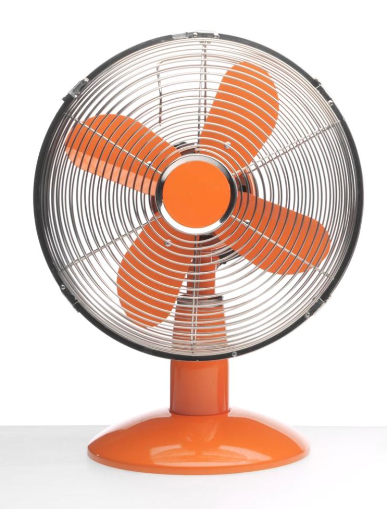 Metal Desk Fans, Metal Table Top Fans. Trendy, colored metal desk fans